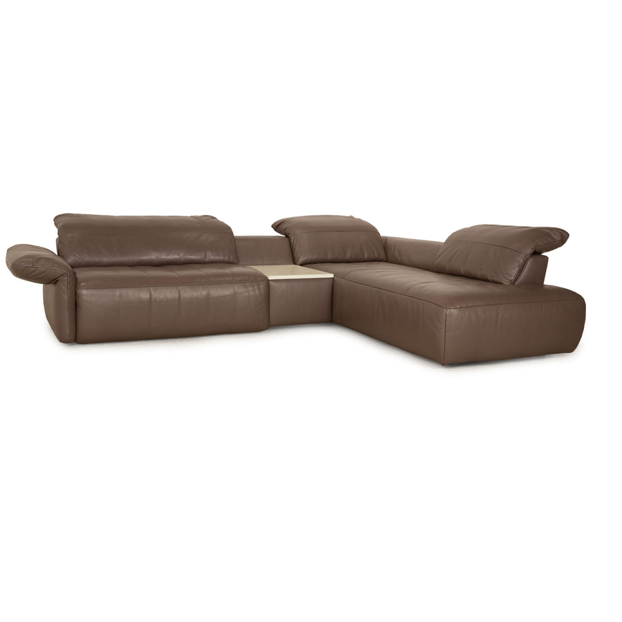 Koinor Kapstadt Leder Ecksofa Braun manuelle Funktion Recamiere Rechts Sofa Couch elektrische Funktion