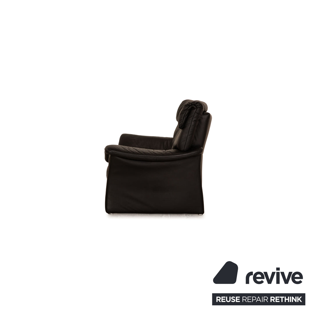 Koinor Corsica ensemble de canapé en cuir noir trois places deux places fauteuil canapé