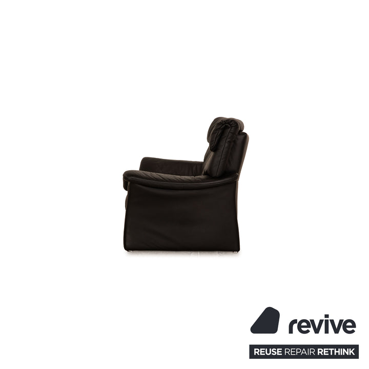 Koinor Corsica ensemble de canapé en cuir noir trois places deux places fauteuil canapé
