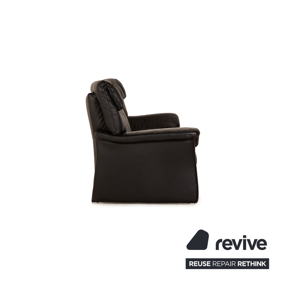 Koinor Corsica ensemble de canapé en cuir noir trois places deux places fauteuil canapé