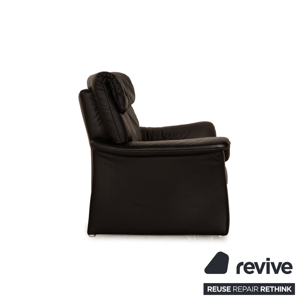Koinor Corsica ensemble de canapé en cuir noir trois places deux places fauteuil canapé