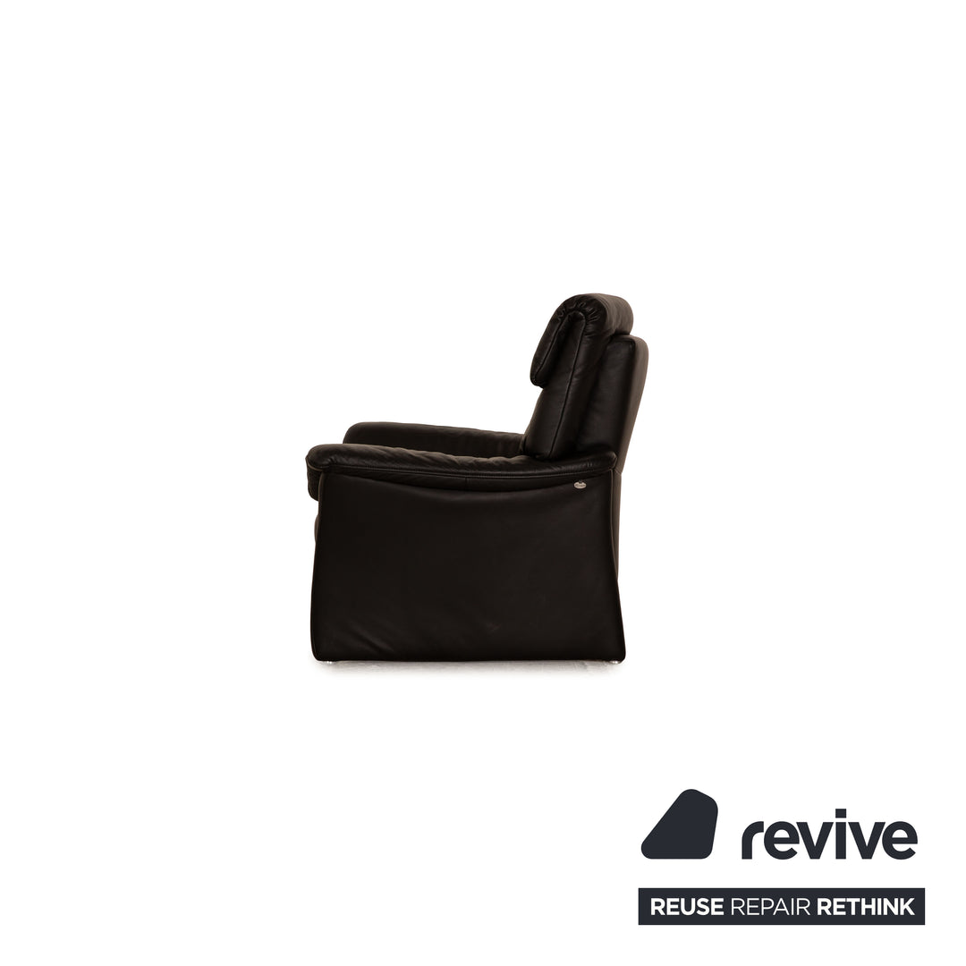 Koinor Corsica ensemble de canapé en cuir noir trois places deux places fauteuil canapé