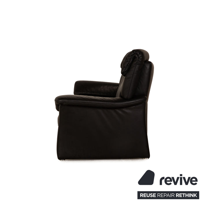 Koinor Corsica ensemble de canapé en cuir noir trois places deux places fauteuil canapé