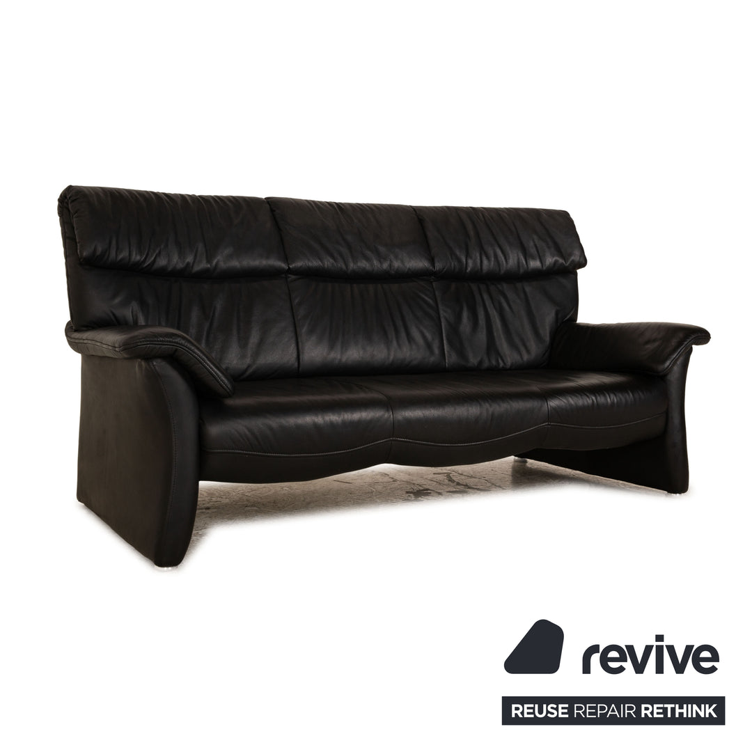 Koinor Corsica ensemble de canapé en cuir noir trois places deux places fauteuil canapé