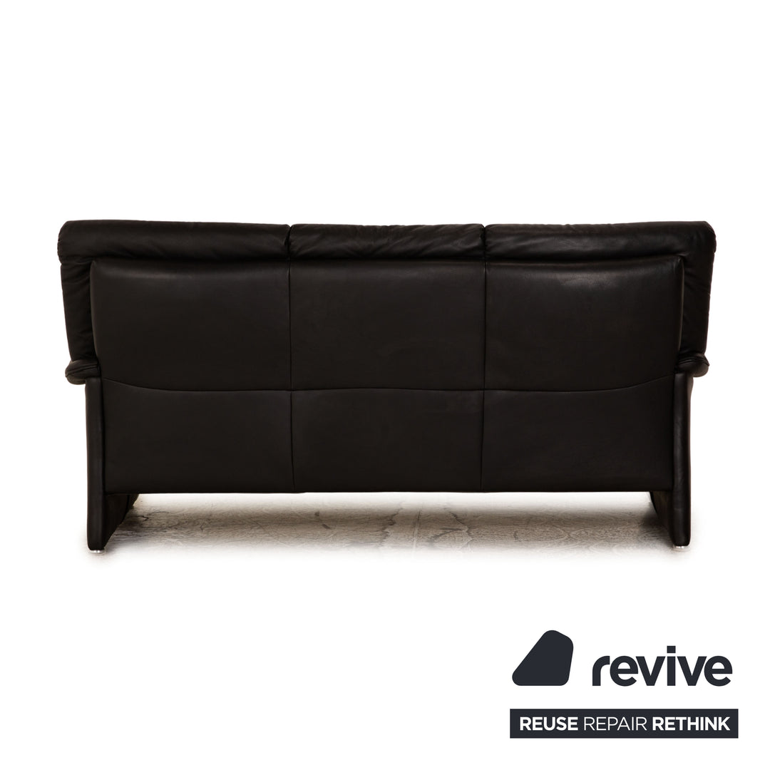 Koinor Corsica ensemble de canapé en cuir noir trois places deux places fauteuil canapé