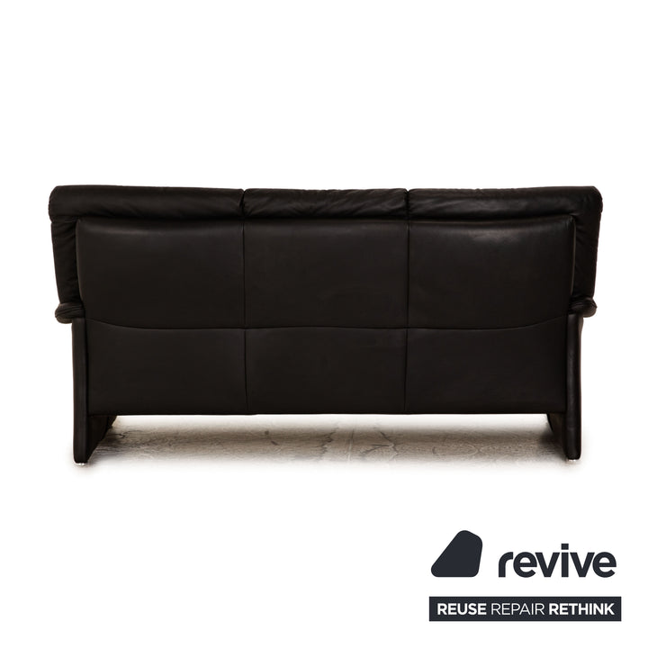 Koinor Corsica ensemble de canapé en cuir noir trois places deux places fauteuil canapé