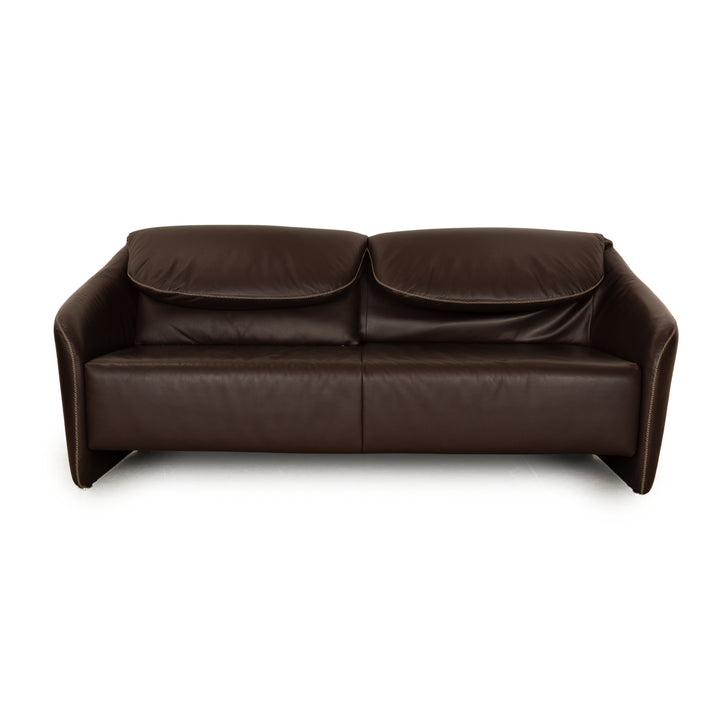 Koinor Leder Dreisitzer Braun manuelle Funktion Sofa Couch