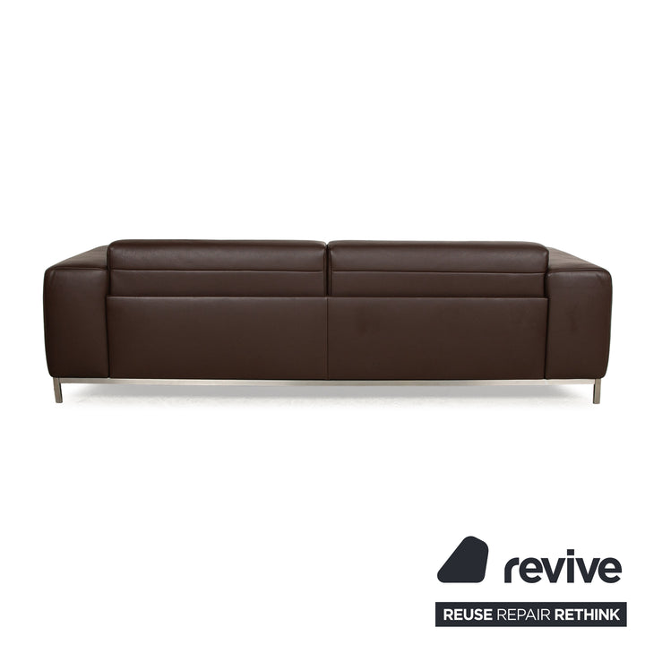 Koinor Leder Dreisitzer Braun Sofa Couch