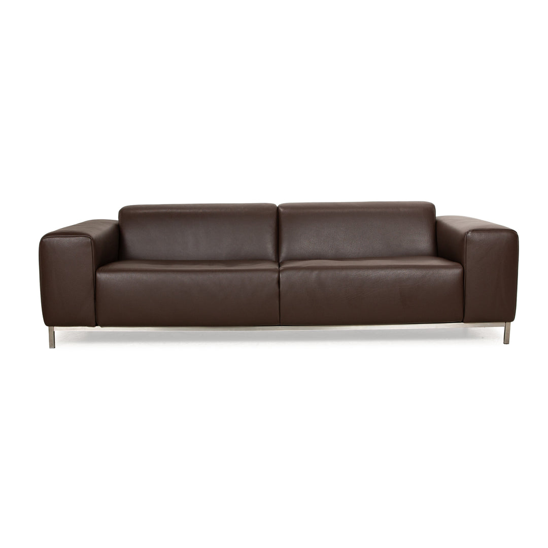 Koinor Leder Dreisitzer Braun Sofa Couch