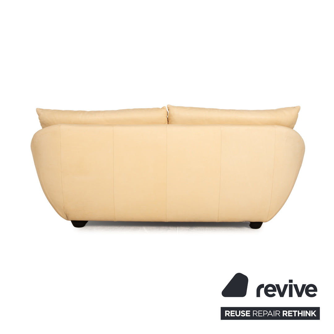 Koinor Leder Dreisitzer Creme Sofa Couch