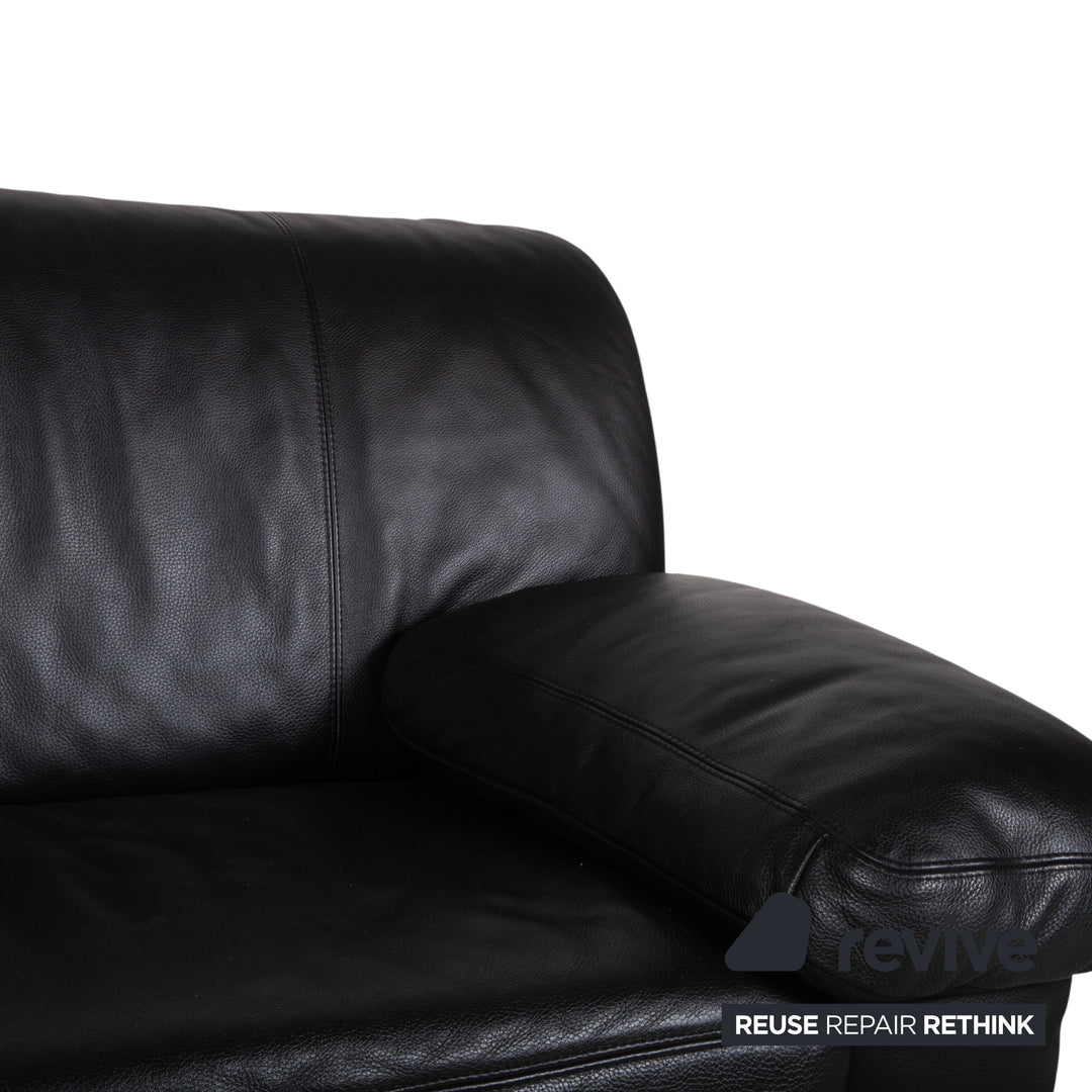 Koinor Leder Dreisitzer Schwarz Sofa Couch