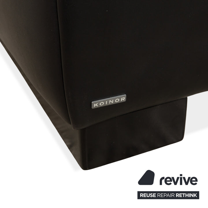 Koinor Leder Dreisitzer Schwarz Sofa Couch