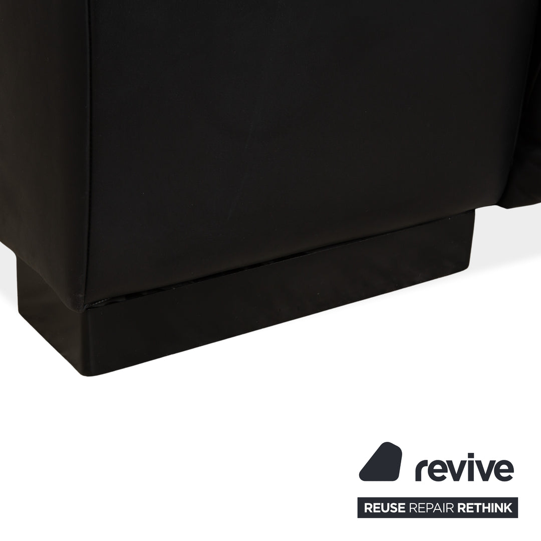Koinor Leder Dreisitzer Schwarz Sofa Couch