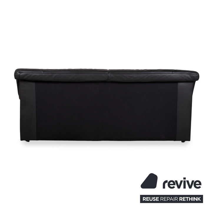 Koinor Leder Dreisitzer Schwarz Sofa Couch