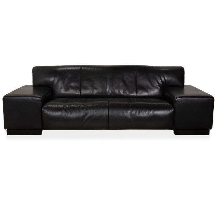 Koinor Leder Dreisitzer Schwarz Sofa Couch
