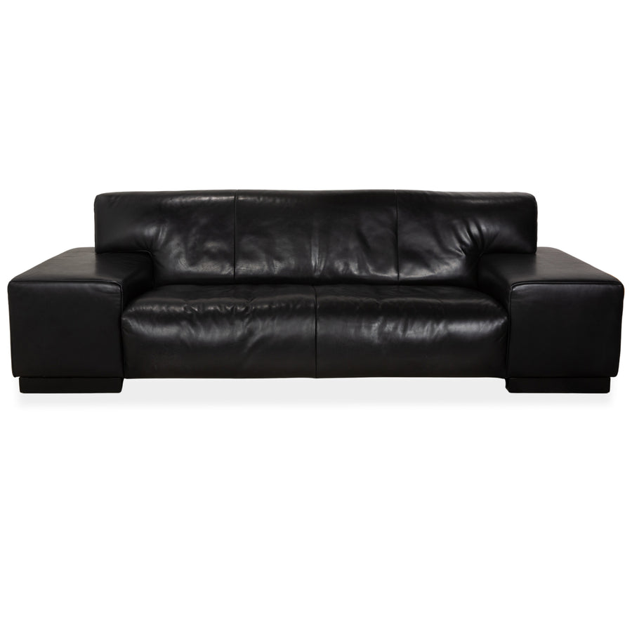 Koinor Leder Dreisitzer Schwarz Sofa Couch