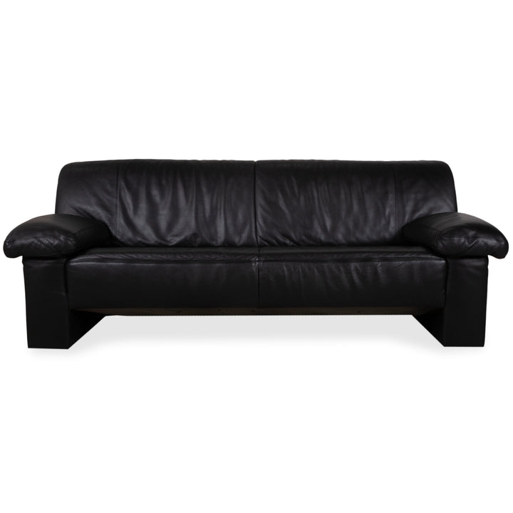 Koinor Leder Dreisitzer Schwarz Sofa Couch
