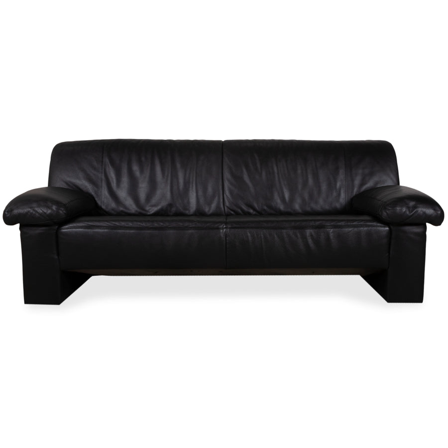 Koinor Leder Dreisitzer Schwarz Sofa Couch