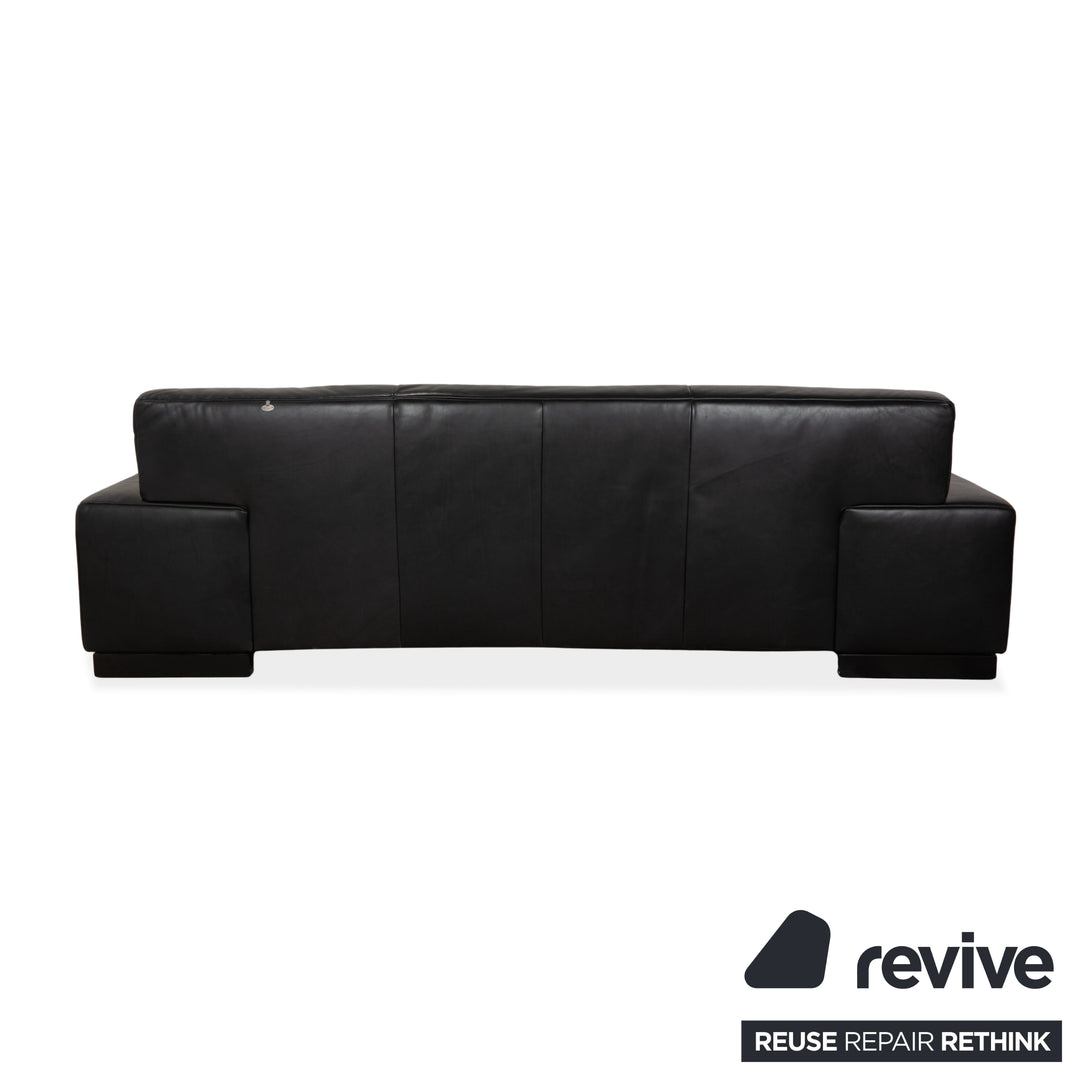 Koinor Leder Dreisitzer Schwarz Sofa Couch