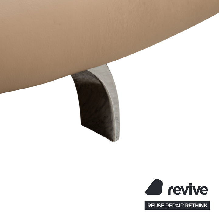 Koinor Leder Ecksofa Creme Beige manuelle Funktion Sofa Couch