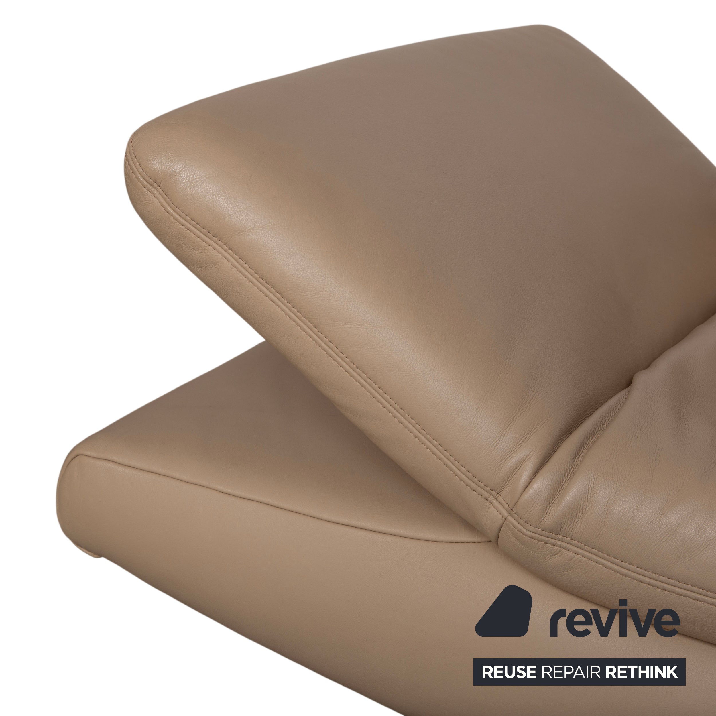 Koinor Leder Ecksofa Creme Beige manuelle Funktion Sofa Couch