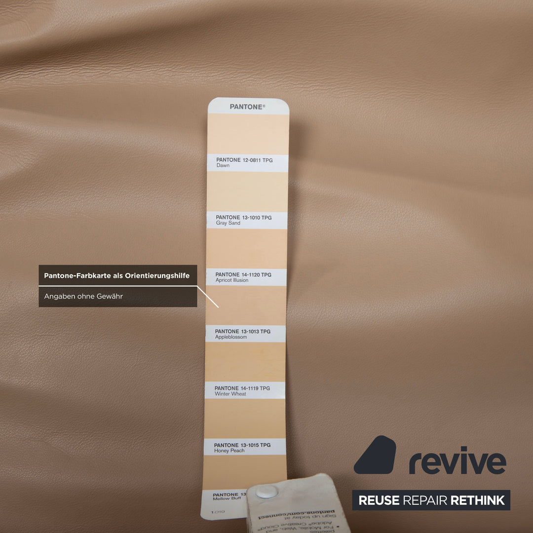 Koinor Leder Ecksofa Creme Beige manuelle Funktion Sofa Couch