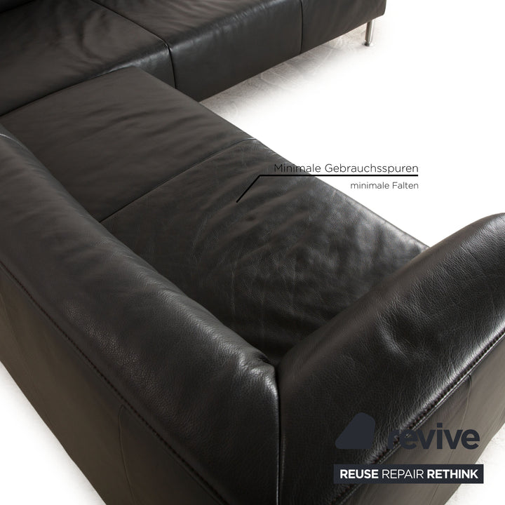 Koinor Leder Ecksofa Schwarz Sofa Couch