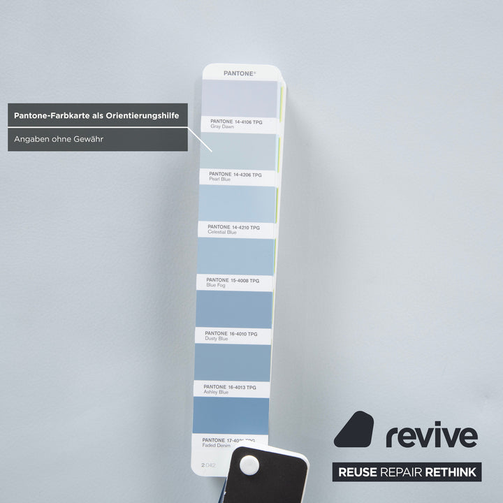 Koinor Leder Hocker Blau Grau Weiß