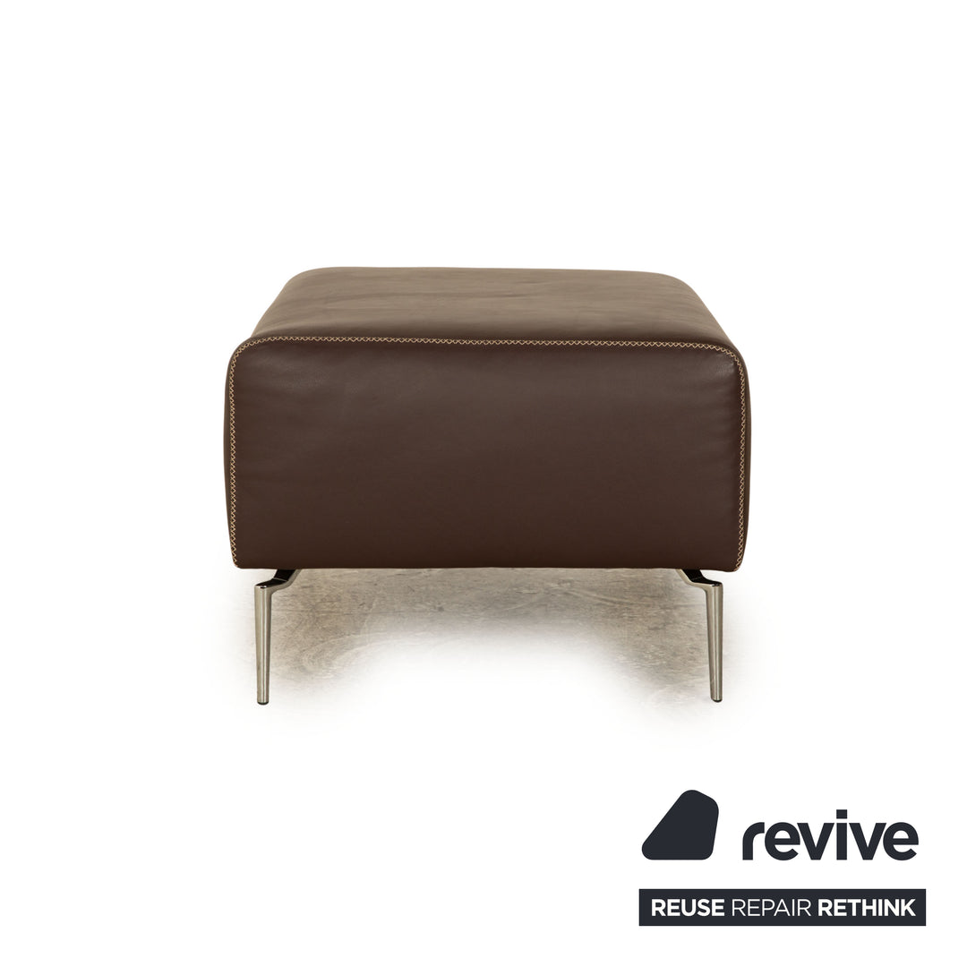 Tabouret en cuir Koinor marron