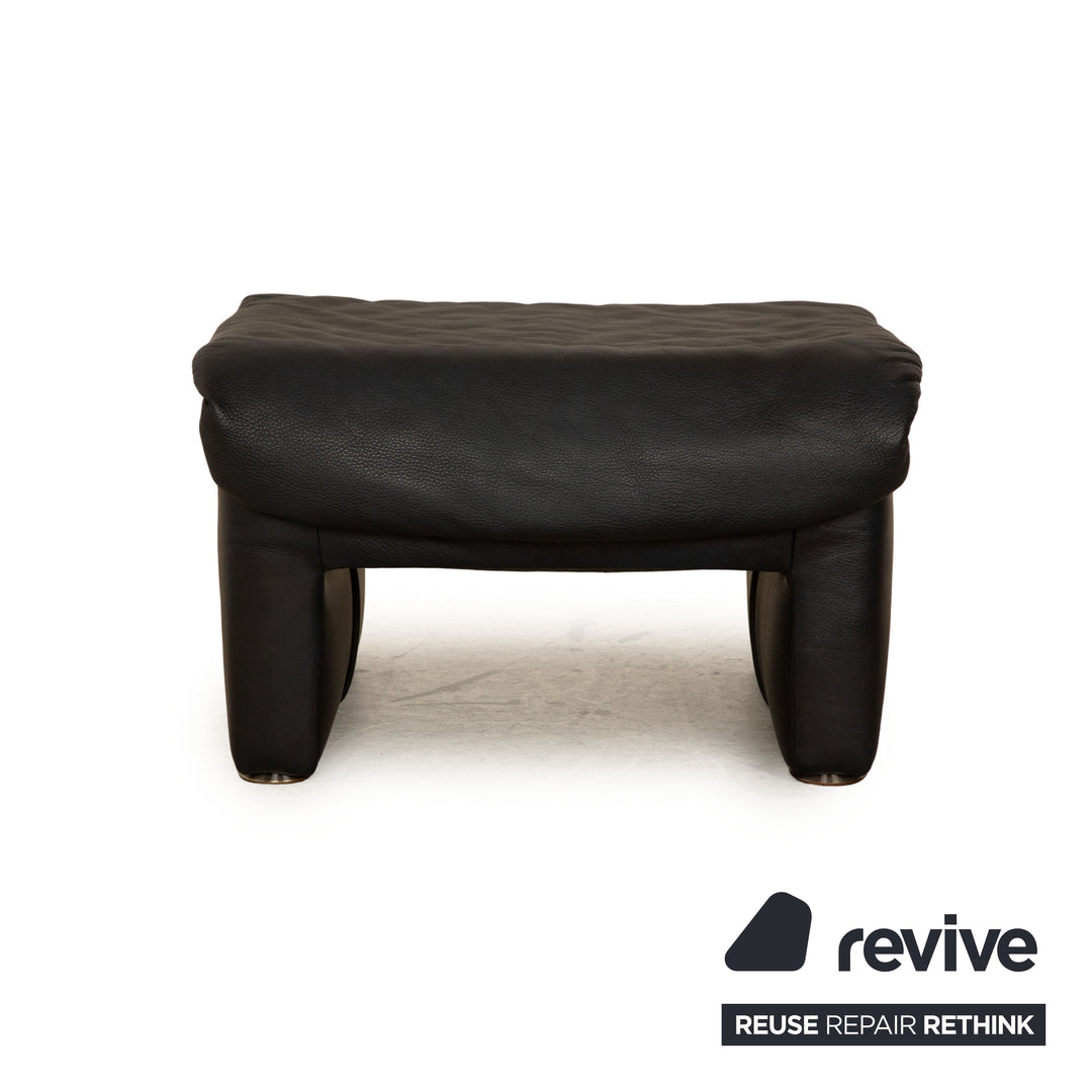 Koinor leather stool dark blue