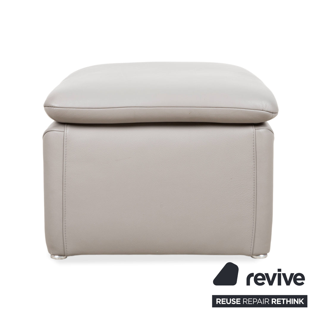 Koinor Leather Stool Grey