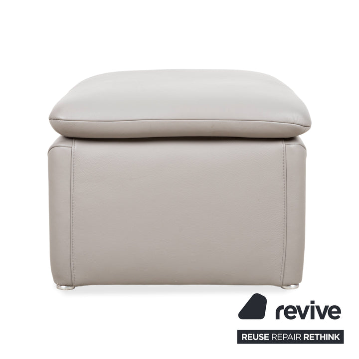 Koinor Leather Stool Grey