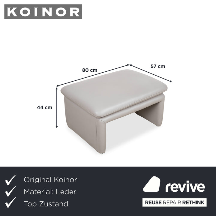 Koinor Leder Hocker Grau