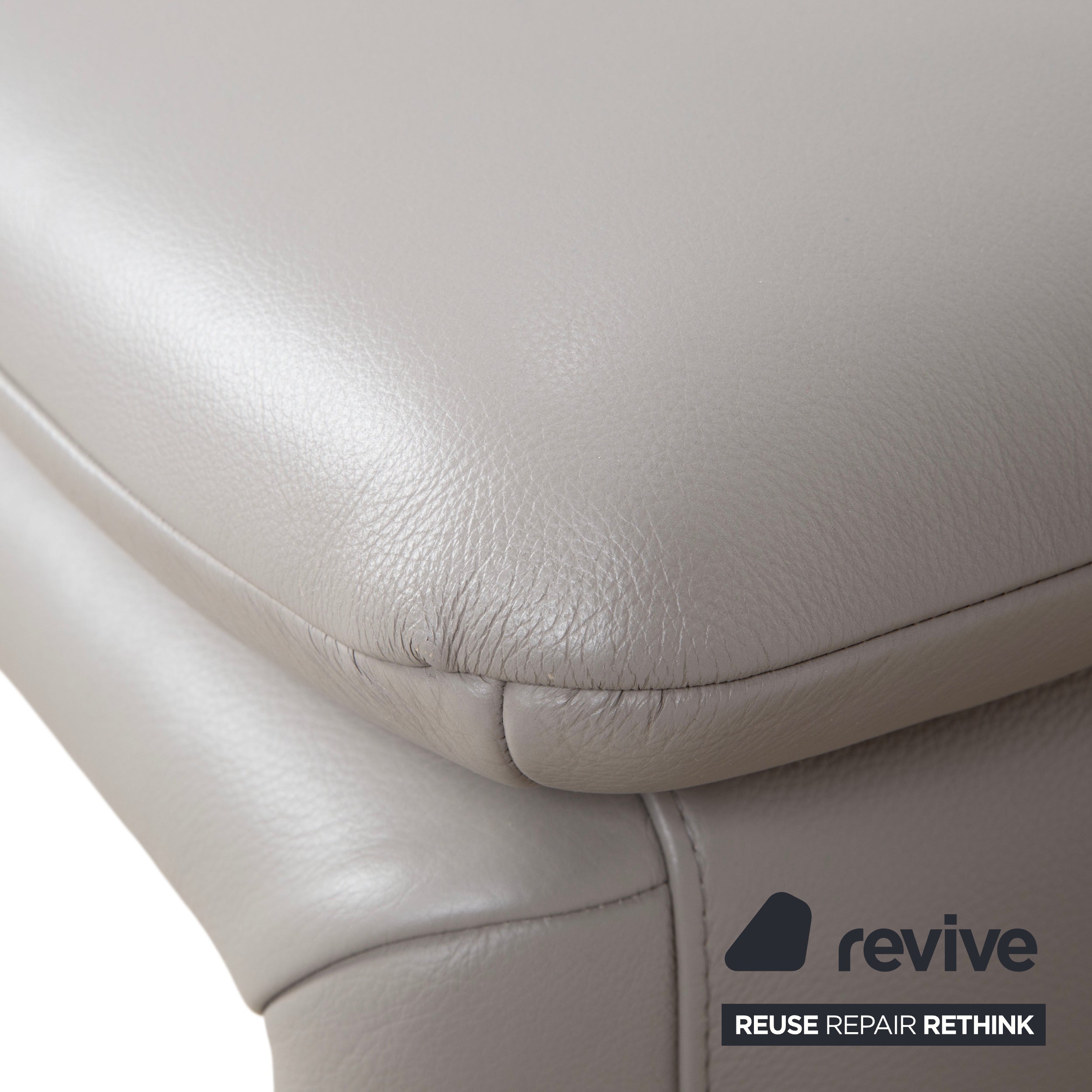 Koinor Leather Stool Grey