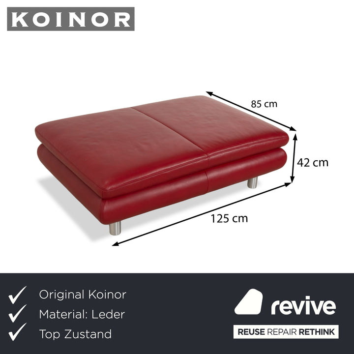 Koinor Leder Hocker Rot