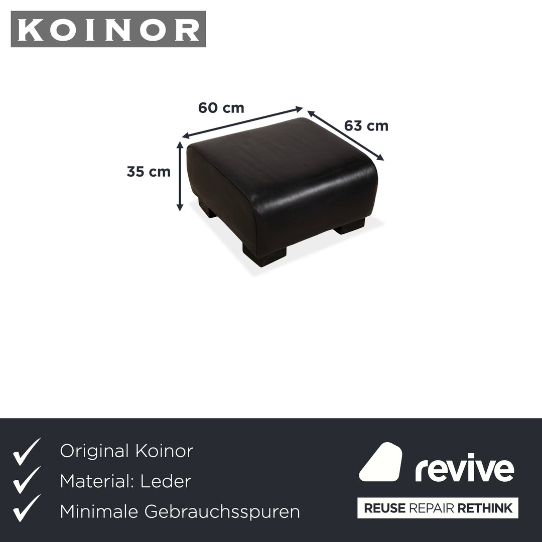 Koinor Leder Hocker Schwarz