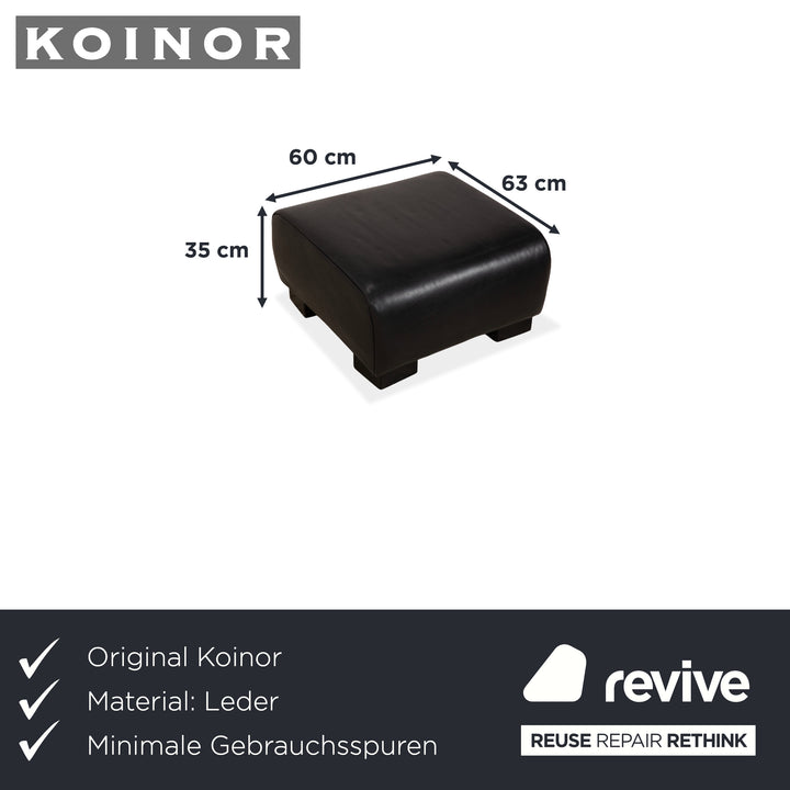 Koinor Leder Hocker Schwarz