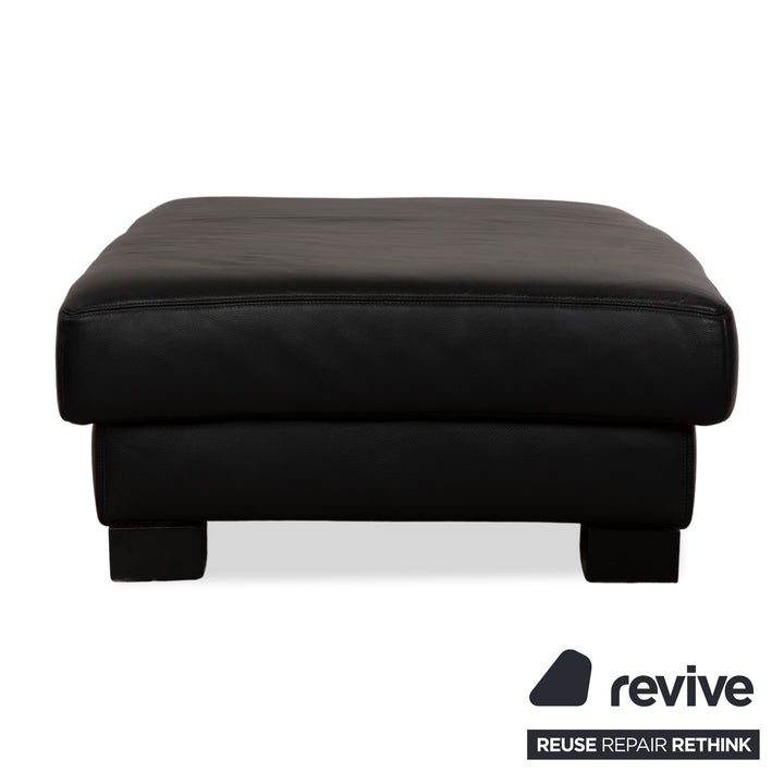 Koinor Leather Stool Black