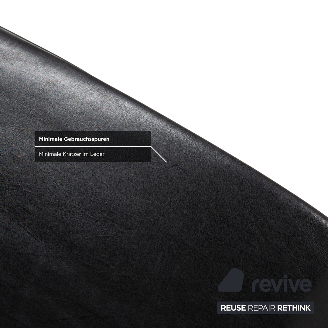 Koinor Leder Hocker Schwarz