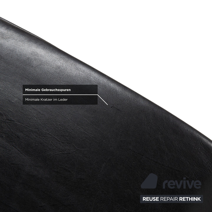 Koinor Leder Hocker Schwarz