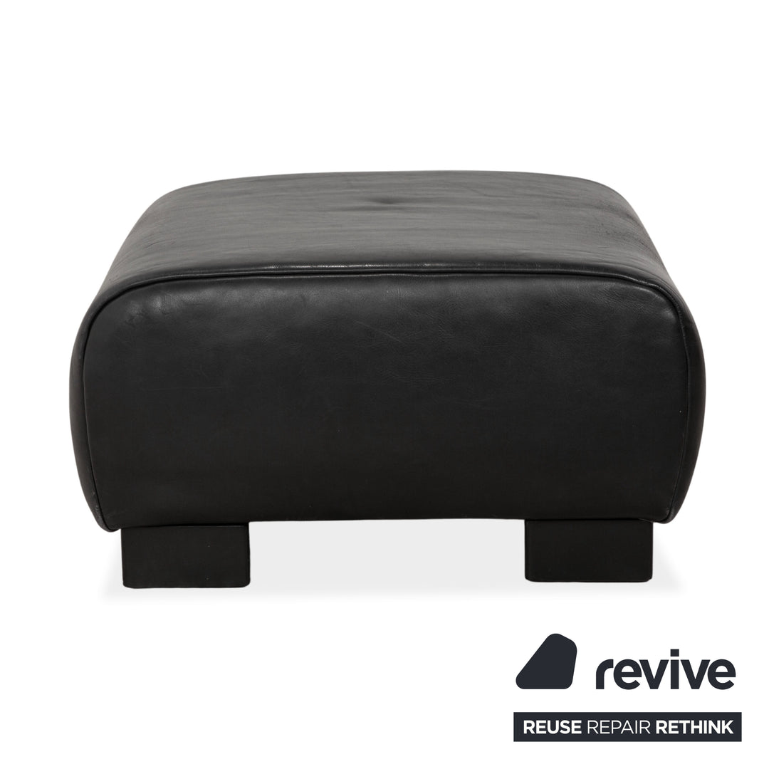 Koinor Leder Hocker Schwarz