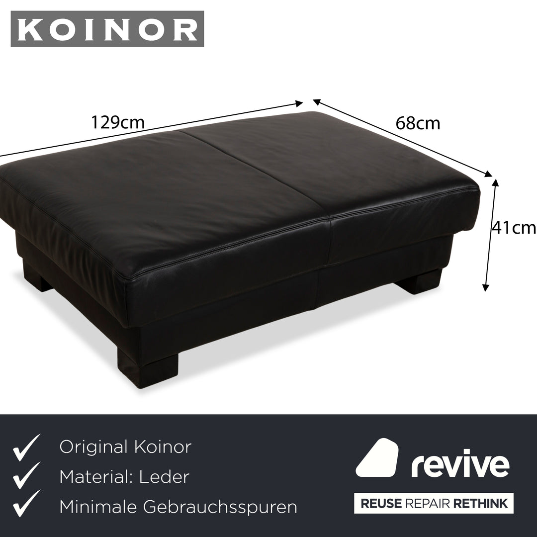 Koinor Leder Hocker Schwarz