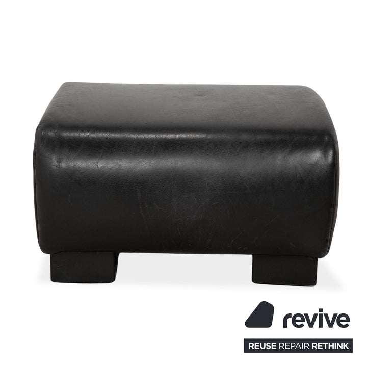 Koinor Leder Hocker Schwarz