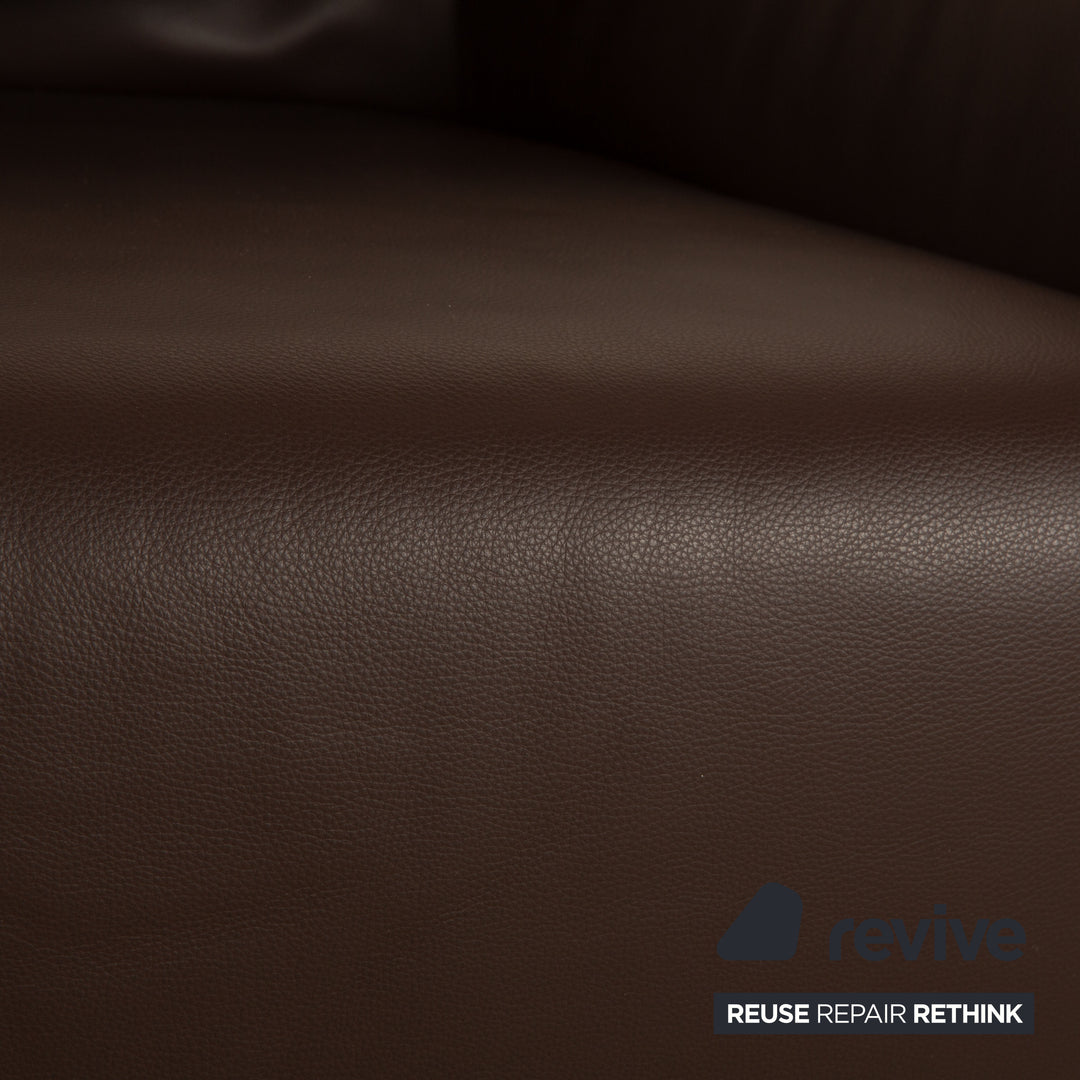 Koinor leather armchair brown manual function