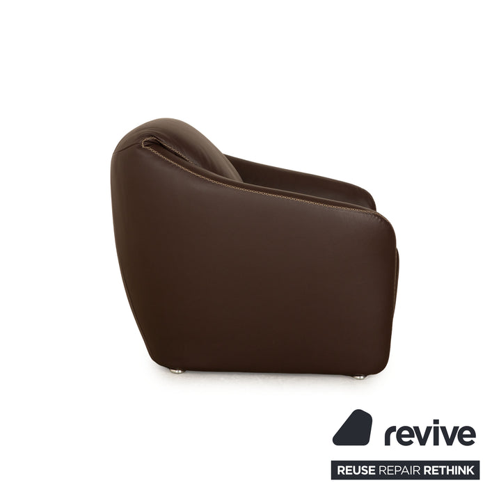 Koinor leather armchair brown manual function
