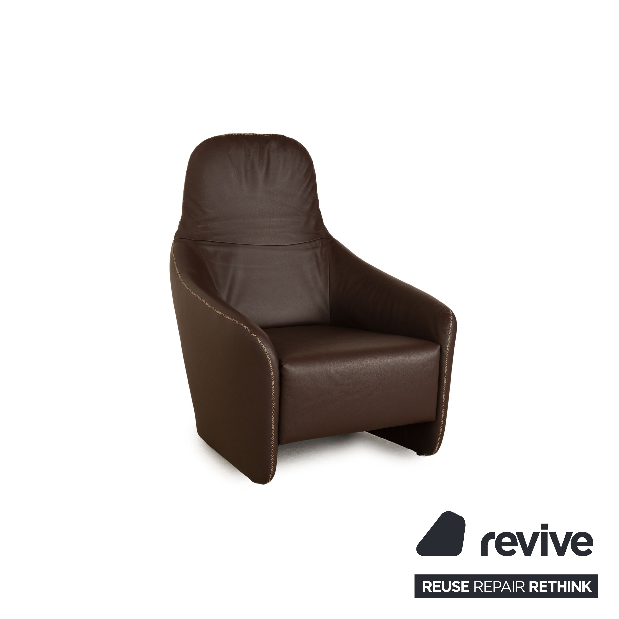 Koinor leather armchair brown manual function