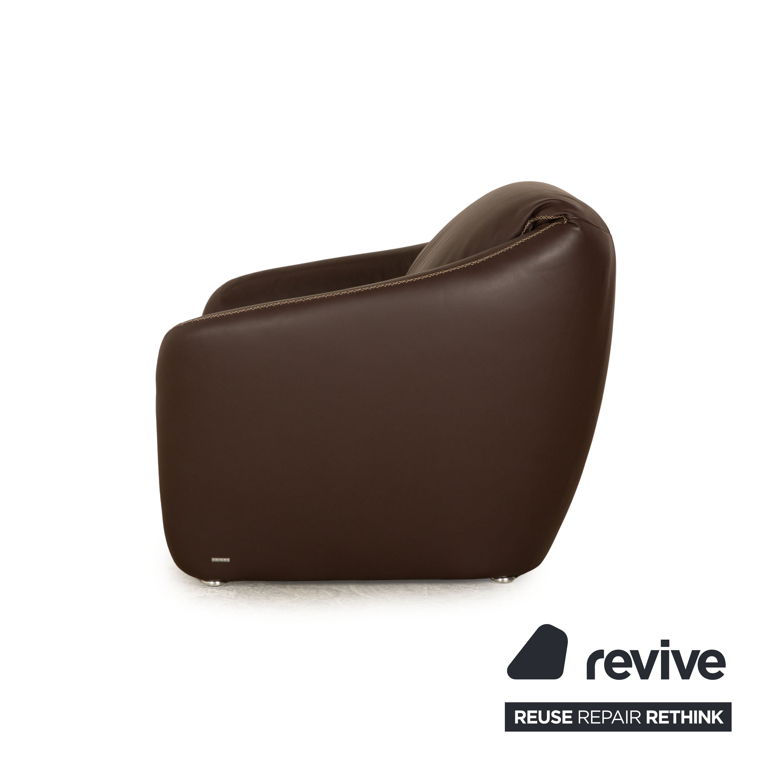 Koinor leather armchair brown manual function