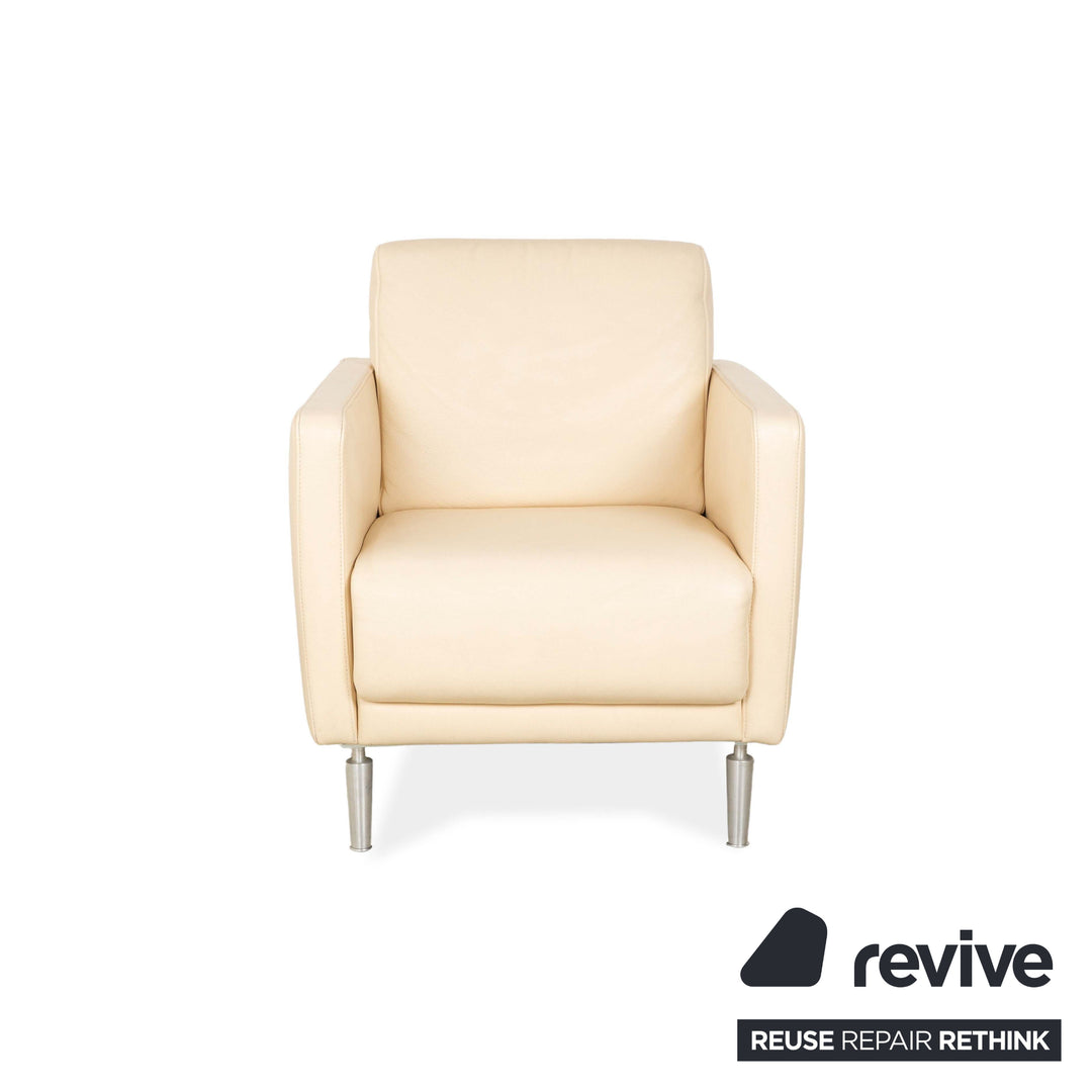 Fauteuil en cuir Koinor Crème Beige Sable