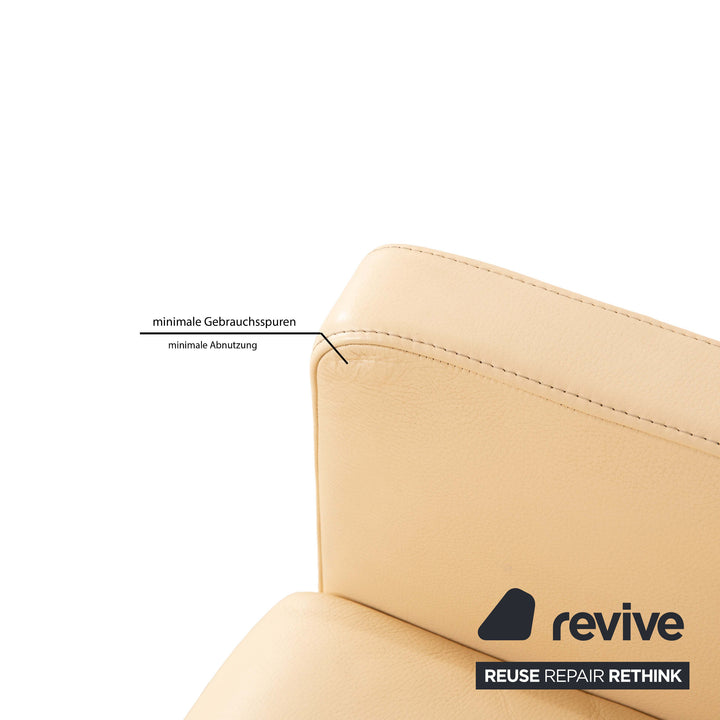 Fauteuil en cuir Koinor Crème Beige Sable