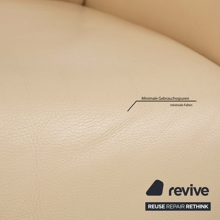 Fauteuil en cuir Koinor Crème Beige Sable